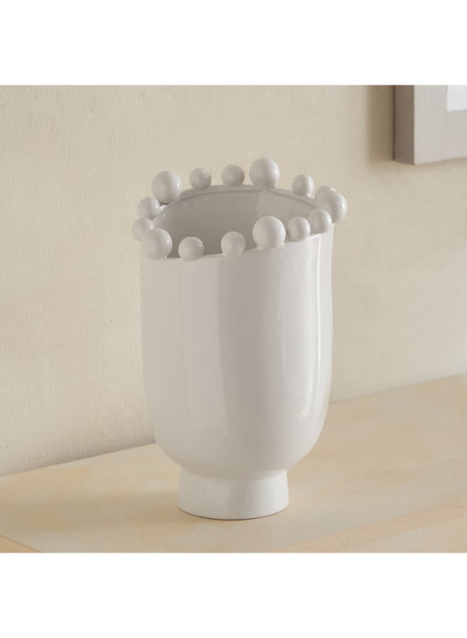 Home Box Fresco Vila Decorative Ceramic Vase - White - Image 2